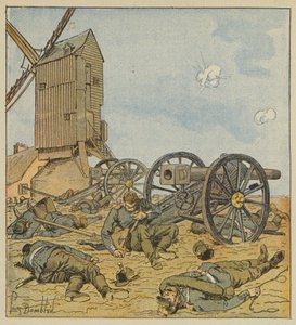 Niemiecka bateria rozebrana przez zefiry autorstwa after Louis Charles Bombled