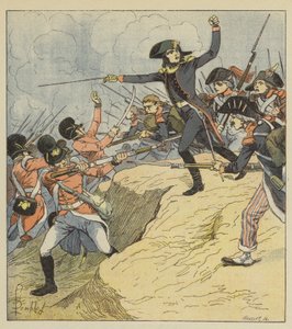 Bonaparte ranny w Tulonie autorstwa after Louis Charles Bombled