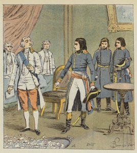 Bonaparte i hrabia Cobentzela autorstwa after Louis Charles Bombled