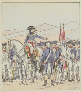 Bonaparte upomina 85. i 39. dywizję Vaubois na płaskowyżu Rivoli autorstwa after Louis Charles Bombled