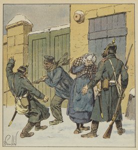 Brutalność Prusowie Beaugency autorstwa after Louis Charles Bombled