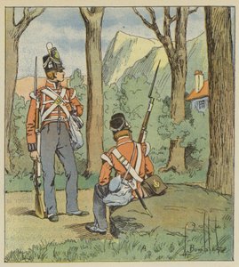 To właśnie stamtąd dwaj angielscy żołnierze zajęli stanowisko, aby nas obserwować. autorstwa after Louis Charles Bombled
