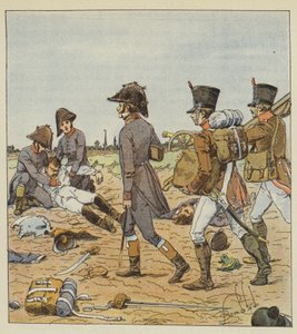 Chirurdzy wojskowi i pielęgniarki autorstwa after Louis Charles Bombled