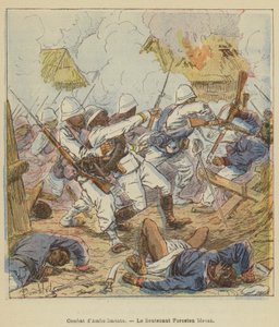 Walka z Ambodimonto, rany porucznika Forestona autorstwa after Louis Charles Bombled