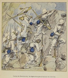 Bitwa pod Tsinainondry, Legia Cudzoziemska zaatakowała baterie autorstwa after Louis Charles Bombled