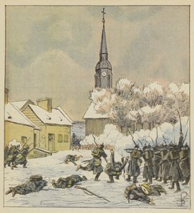 Walka 62. i 37. marszu we wsi Change autorstwa after Louis Charles Bombled