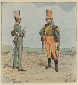 Harcerz i myśliwy na koniu, Młoda gwardia 1813-1815