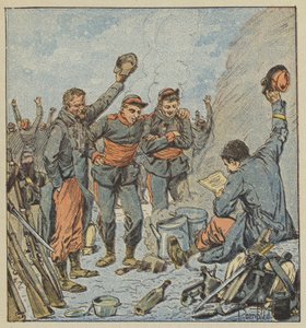 Entuzjazm wojsk na zapowiedź zwycięskiego wyjścia generała Ducrota autorstwa after Louis Charles Bombled