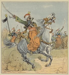 Gwardia Cesarska, Mameluck, szwadron dołączony do pułku chasseurów i szwoleżerów autorstwa after Louis Charles Bombled