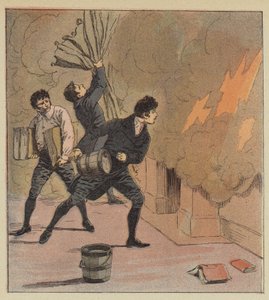 Ogień w Longwood autorstwa after Louis Charles Bombled