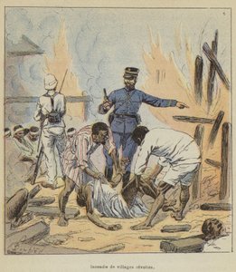 Spalenie zbuntowanych wiosek autorstwa after Louis Charles Bombled