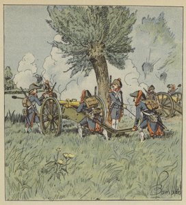 Kanonada zaczęła się od jednego brzegu do drugiego autorstwa after Louis Charles Bombled