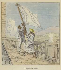 Biała flaga leci autorstwa after Louis Charles Bombled