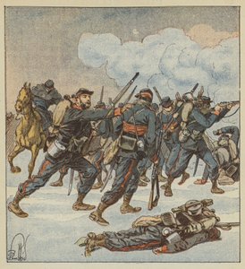 Sierżant Ramus z telefonów Isere w walce 7 grudnia autorstwa after Louis Charles Bombled