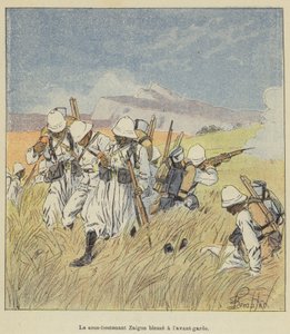 Podporucznik Zaigue rani awangardę autorstwa after Louis Charles Bombled