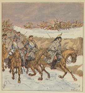 Arabowie pułkownika Goursauda dzięki błyskotliwej szarży odrywają 3. kirasjerów autorstwa after Louis Charles Bombled