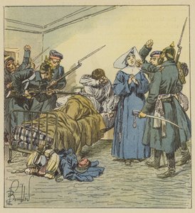 Prusacy przy karetce Boulevard Negrier autorstwa after Louis Charles Bombled