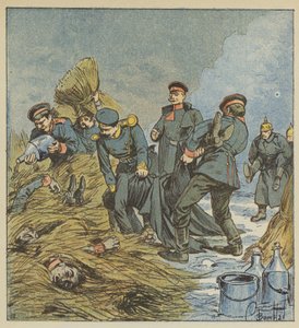 Prusacy palą swoich zmarłych autorstwa after Louis Charles Bombled