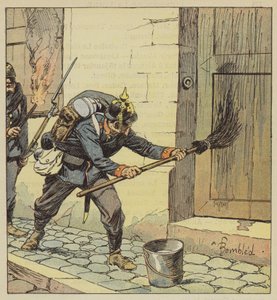 Prusacy podpalili 193 domy w Chateaudun po pokryciu ich olejem autorstwa after Louis Charles Bombled