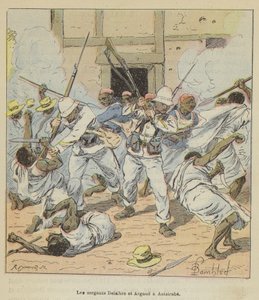 Sierżanci Delalbre i Argaud w Antsirabe autorstwa after Louis Charles Bombled