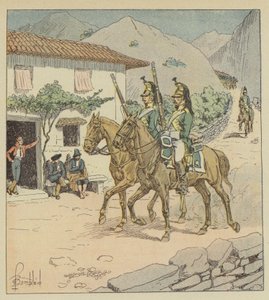 Moje wojska były już w Hiszpanii autorstwa after Louis Charles Bombled