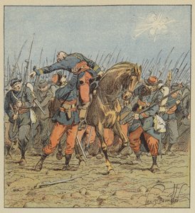 Śmierć pułkownika de Fonlongue autorstwa after Louis Charles Bombled
