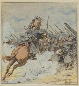 Śmierć pułkownika de Kontskiego autorstwa after Louis Charles Bombled