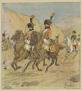 Napoleon niespodziewanie opuszcza Hiszpanię autorstwa after Louis Charles Bombled
