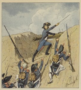Napoleon ledwo wyrywa się z dzieciństwa, a jego pierwsze kroki lśnią czystą chwałą autorstwa after Louis Charles Bombled