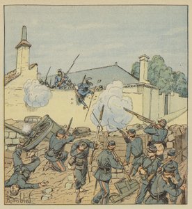 Niespodzianka barykady rue Galante autorstwa after Louis Charles Bombled