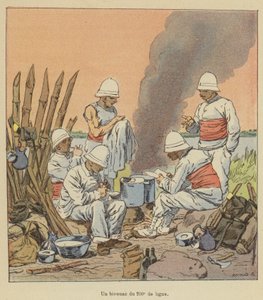 Biwak z 200. linii autorstwa after Louis Charles Bombled