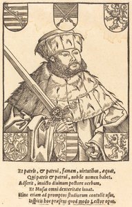 Jan Fryderyk Wielkoduszny, w szatach elektora [po prawej] autorstwa after Lucas Cranach the Younger