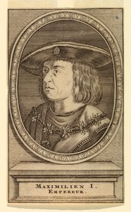 Portret Maksymiliana I (1459-1519) autorstwa after Lucas van Leyden