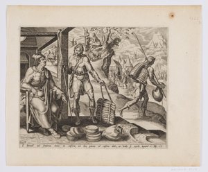 Jesse wysyła Davida z prezentami do swoich braci autorstwa after Maarten van Heemskerck