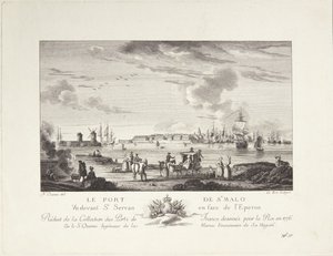 Port w Saint Malo (Le port de St. Malo) autorstwa after Nicolas Marie Ozanne