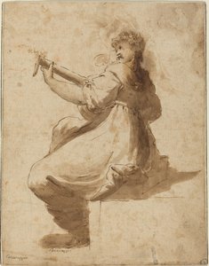 Gracz na lutni autorstwa after Orazio Gentileschi