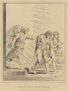 Adam i Ewa wypędzeni z raju, Księga Rodzaju autorstwa after Raphael