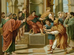 Elymas oślepnie autorstwa after Raphael