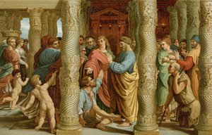 Uzdrowienie kulawo narodzonych autorstwa after Raphael