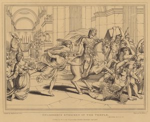 Heliodor porażony w Świątyni, 2 Machabeusze autorstwa after Raphael