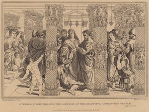 Św. Piotr i św. Jan uzdrawiający Kulawego, przy Pięknej Bramie Świątyni, Dzieje autorstwa after Raphael