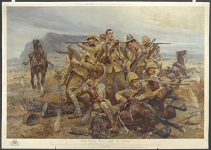Wszystko, co z nich zostało, 17. Ułanów pod Modderfontein, 17 września 1901 (kolor chromolitho)