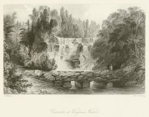 Kaskada w Virginia Water autorstwa after Thomas Allom