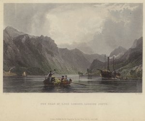 Szef Loch Lomond, patrząc na południe autorstwa after Thomas Allom