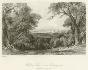 Zamek Windsor od Bishopsgate, po stronie Great Park w Surrey