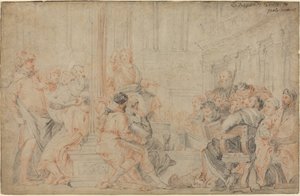 Chrystus wśród lekarzy autorstwa after Veronese