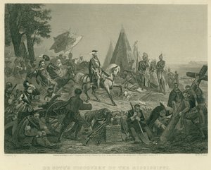 Odkrycie Missisipi . przez De Soto autorstwa after W.H. Powell