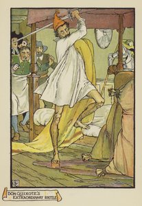 Nadzwyczajna bitwa Don Kichota autorstwa after Walter Crane