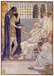 Wypił zawartość, jakby to był kieliszek wina autorstwa after Walter Crane