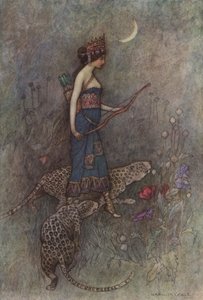 Geoffrey Chaucer, Opowieść mnicha autorstwa after Warwick Goble